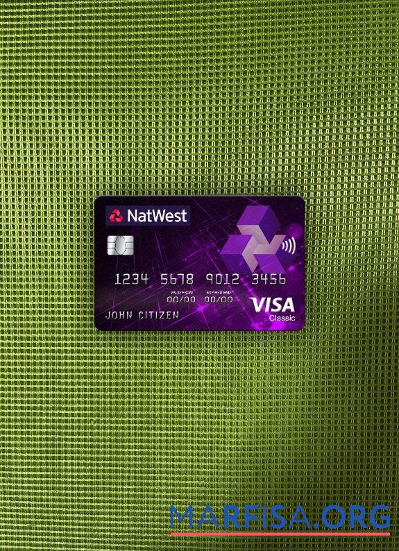 Downloadable United Kingdom NatWest bank visa classic card photolook front real example
